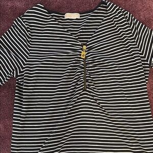 Black and White Striped Top from Michael Kors